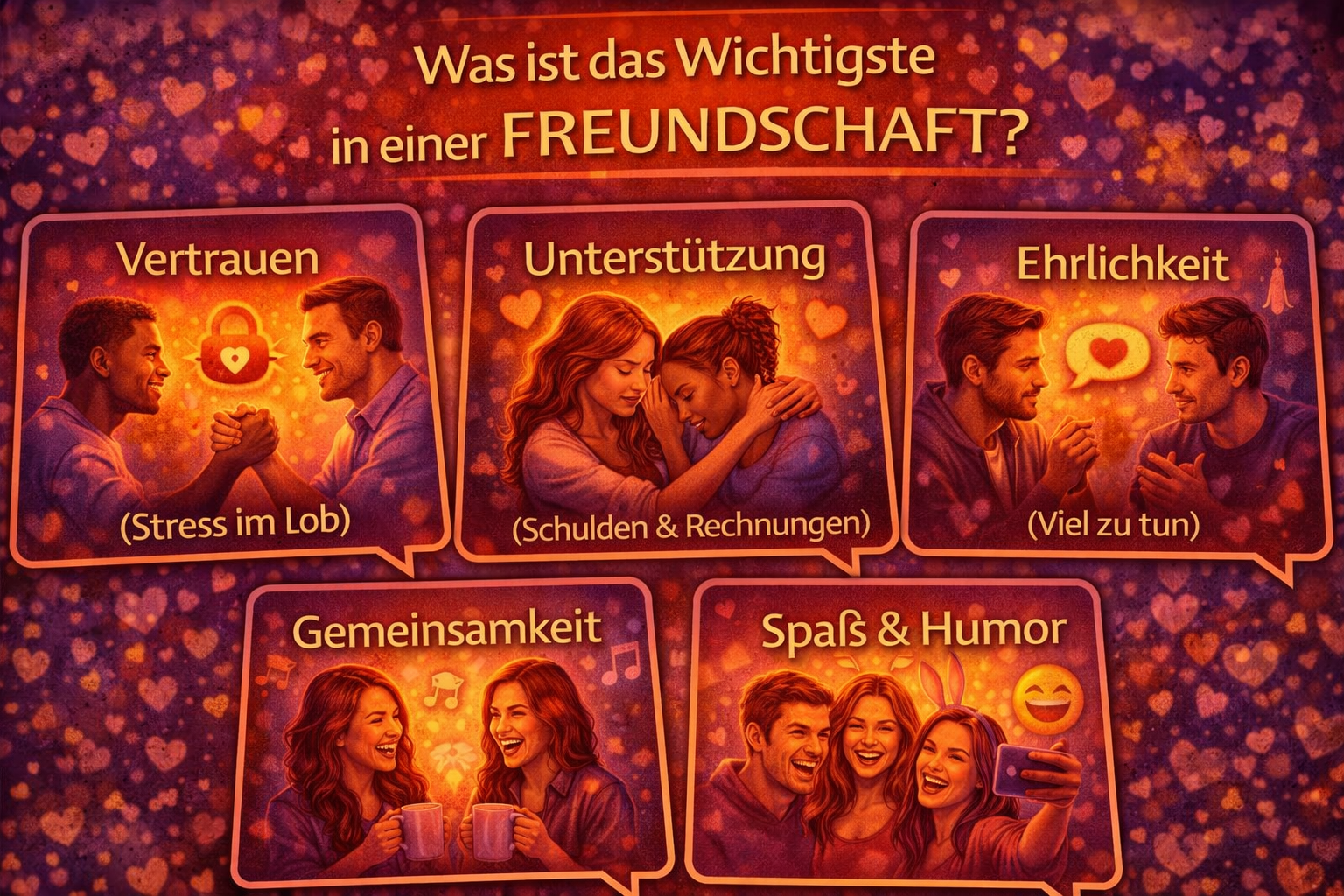 Was ist das Wichtigste in einer Freundschaft?